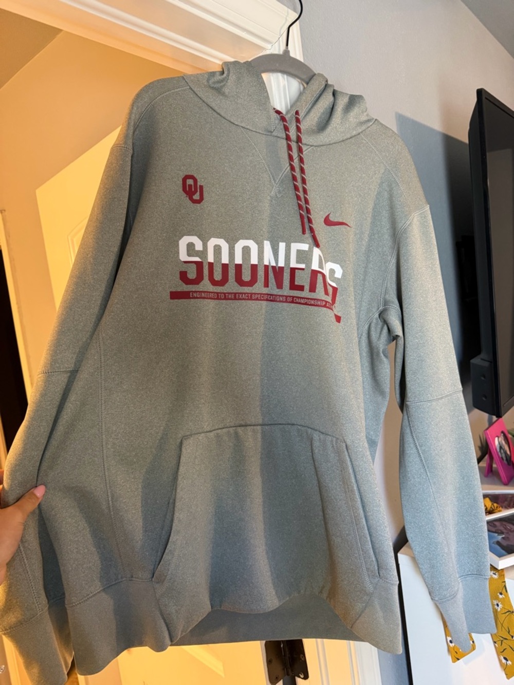 Nike Oklahoma Sooners Grey Hoodie